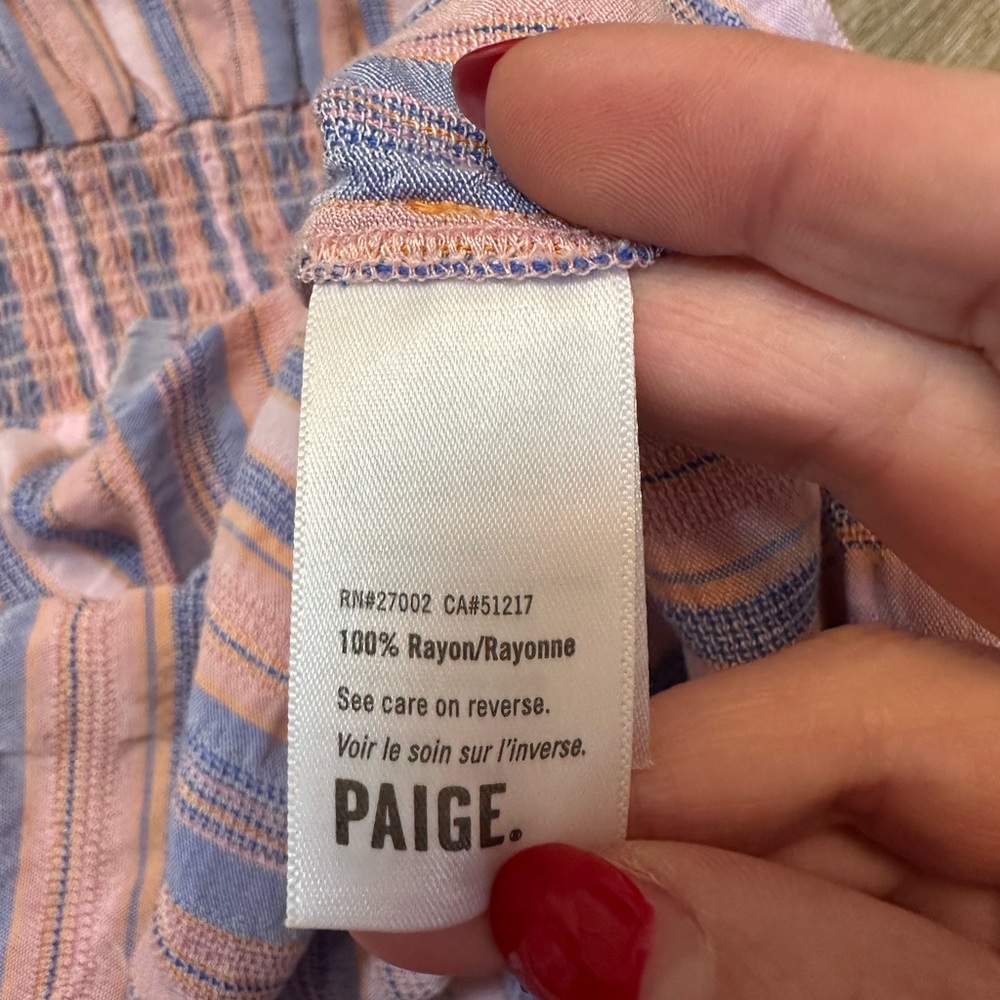 PAIGE Cristina Smocked Tiered Mini Dress - Picture 3 of 7